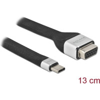 Delock FPC Flat Ribbon Cable USB Type-C™ to VGA (DP Alt Mode) 13 cm