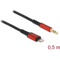 Delock Audio Cable 8 pin Lightning™ male to Stereo jack male 3.5 mm 3 pin 0.5 m
