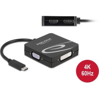Delock USB Type-C™ adapter for a VGA, DVI, HDMI or DisplayPort monitor