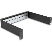 Delock 10″ DIN rail Panel 1U black