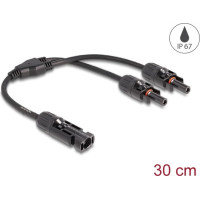 Delock DL4 Solar Splitter Cable 1 x male to 2 x female 30 cm black