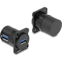 Delock D-Type Module USB 2.0 Type-A female to female 90° angled