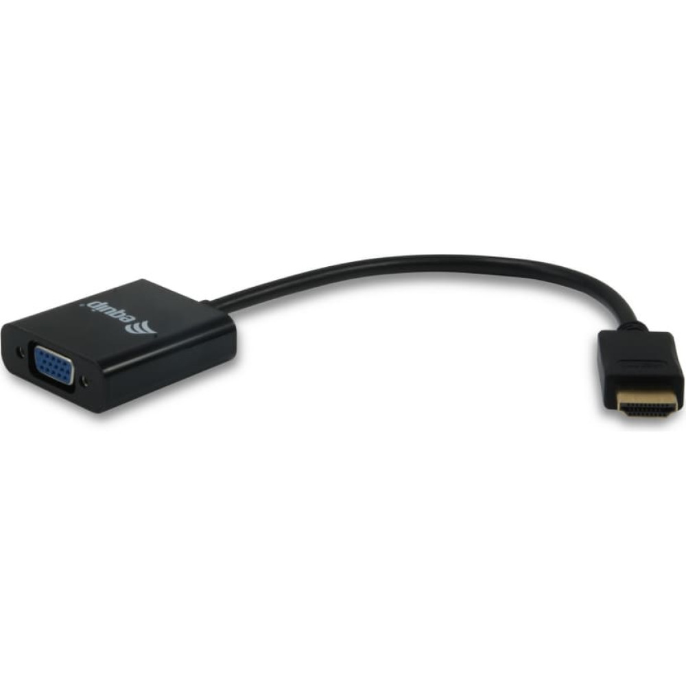 Equip 11903607 video kabeļu aksesuārs HDMI Type A (Standard) VGA (D-Sub) Melns