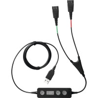 Jabra 265-09 audio kabelis USB2.0 2x QD Melns