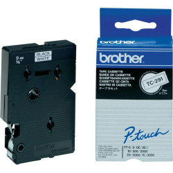 Brother Schriftbandkassette Brother  9mm weiß/schwarz  TC291