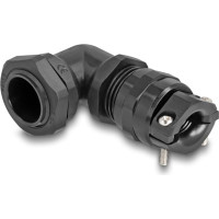 Delock Cable Gland with strain relief and bending protection 90° angled PG13.5 black