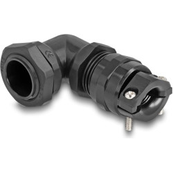 Delock Cable Gland with strain relief and bending protection 90° angled PG13.5 black
