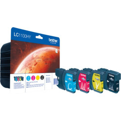 Brother LC1100HYVALBP tintes kārtridžs 4 pcs Oriģināls Melns, Tirkīzzils, Fuksīns, Dzeltens