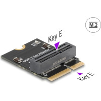 Delock Adapter M.2 Key E male to M.2 Key E slot 90° angled