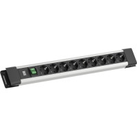 Bachmann CONNECTUS 9xCEE7/3, 1xSchalter 2,0m CEE7/7 Grau