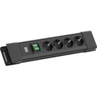 Bachmann CONNECTUS 4xCEE7/3, 1xSchalter 2,0m CEE7/7 Schwarz