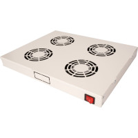 Roline 19" Fan unit with 4 fans, ON/OFF grey