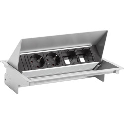 Bachmann CONEO SET 2x earthing contact 2x ABD, silver