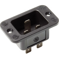 Bachmann IEC320 C20 appliance inlet plug, black, thermoplastic, screw connection