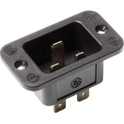 Bachmann IEC320 C20 appliance inlet plug, black, thermoplastic, screw connection