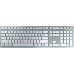 Cherry JK-9110CN-1 tastatūra Universāls USB + Bluetooth QWERTY Ķīniešu tradicionālā Sudrabs, Balts