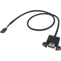 Equip 128820 kabeļu spraudņu pāreja 4-Pin USB-A Melns