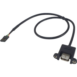 Equip 128820 kabeļu spraudņu pāreja 4-Pin USB-A Melns