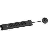 Bachmann CONNECTUS 6xCEE7/3, 1xFerntaster 2,0m CEE7/7 Schwarz