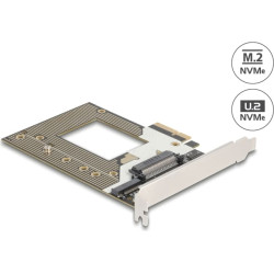 Delock PCI Express 4.0 x4 Card to 1 x NVMe M.2 Key M 110 mm or U.2 Slot