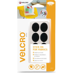 Velcro ® Klettband zum Aufkleben für Textilien, Haken & Flausch 24mm x 8 sets Schwarz