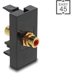 Delock Easy 45 Module RCA female to RCA female gold plated red / black