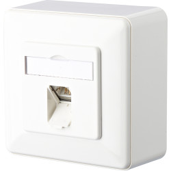 Metz Connect E-DAT C6A 1 port AP, pure white