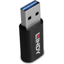 Lindy 71264 kabeļu spraudņu pāreja USB Type A USB Type C Melns