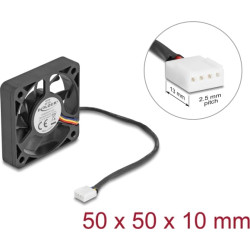 Delock Axial Fan 12 V DC, 50 x 50 x 10 mm black