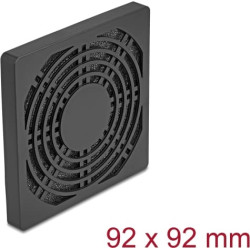 Delock Fan Grill with Dust Filter 92 x 92 mm black