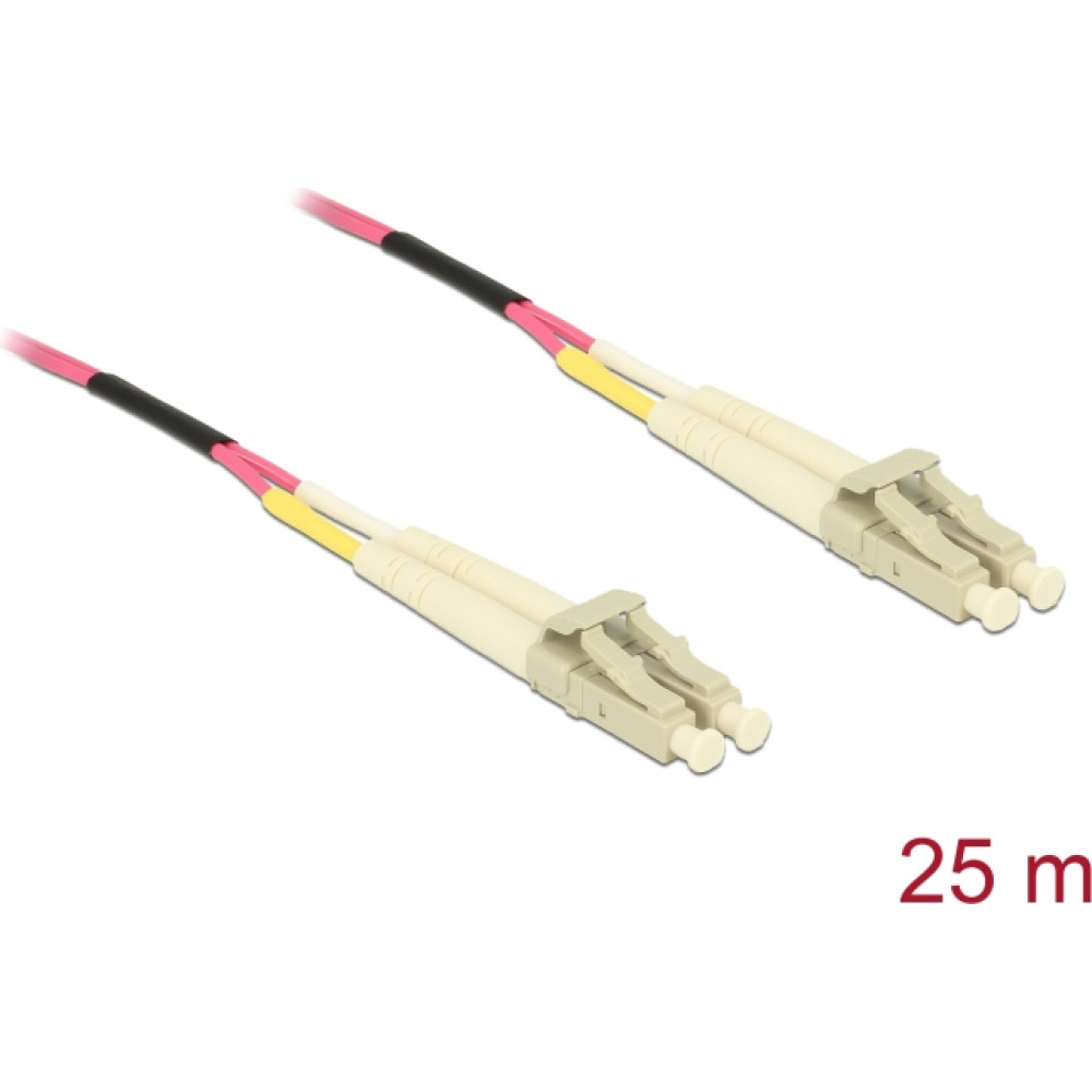 Delock Cable Optical Fibre LC Duplex Multi-mode OM4 25 m