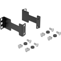 Delock Server Rack depth expansion adapter mounting kit for extending the mounting depth up to 10 cm 1U black