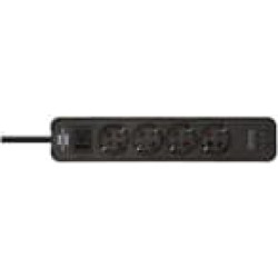 Brennenstuhl Steckdosenleiste Ecolor 4fach USB C 15.5W sw/sw