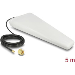 Delock LTE Antenna SMA plug 9 - 11 dB directional with connection cable (RG-58, 5 m) white outdoor