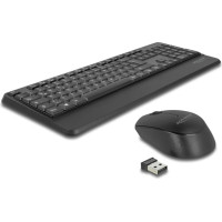 Delock USB Keyboard and Mouse Set 2.4 GHz wireless black (Wrist Rest)