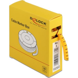 Delock Cable Marker Box, No. 6, yellow, 500 pieces