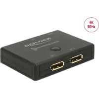 Delock DisplayPort 2 - 1 Switch bidirectional 4K 60 Hz