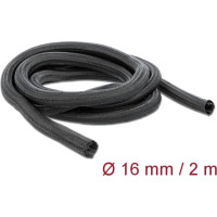 Delock Braided Sleeve self-closing 2 m x 16 mm black