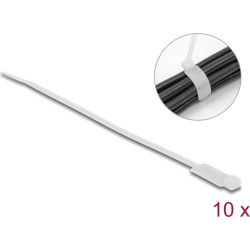 Delock Cable Tie with Label Tap L 190 x W 4.8 mm white 10 pieces