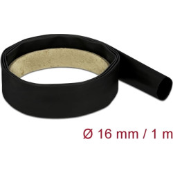 Delock Heat Shrink Tube 1 m x 16 mm Shrinkage ratio 2:1 black