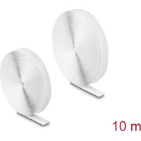 Delock Hook-and-loop tape self-adhesive L 10 m x W 20 mm white