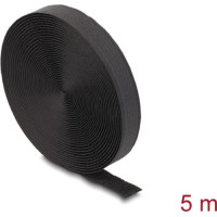Delock Hook-and-Loop tape on roll with strap L 5 m x W 20 mm black