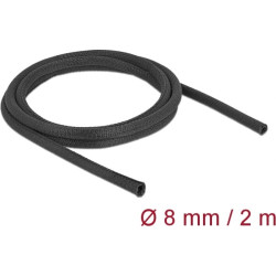 Delock Woven Sleeve self-closing heat-resistant 2 m x 8 mm black