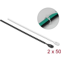Delock Beaded Cable Tie reusable L 180 x W 3.6 mm 100 pieces