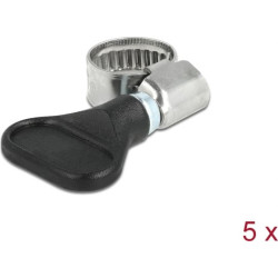 Delock Butterfly Hose Clamp stainless steel 400 SS 8 - 12 mm 5 pieces black