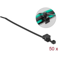 Delock Cable tie with edge clip L 200 x W 4.8 mm black 50 pieces