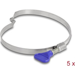 Delock Butterfly Hose Clamp stainless 400 steel with bridge right-handed 80 - 100 mm 5 pieces