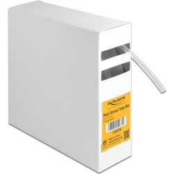 Delock Heat shrink tube box, Shrinkage ratio 2:1, 10 m x 4.8 mm transparent