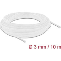 Delock Braided Sleeve stretchable 10 m x 3 mm white