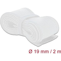 Delock Braided Sleeving with Hook-and-Loop Fastener 2 m x 19 mm white